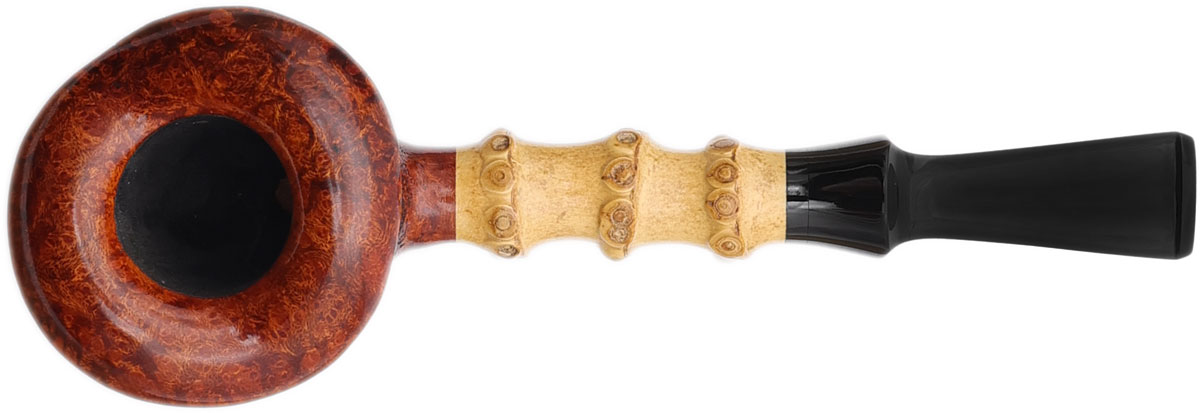 Yang Kun Two Pipe Set Smooth Rhodesian and Partially Sandblasted Dublin Sitter with Bamboo (U24.5) (2024)