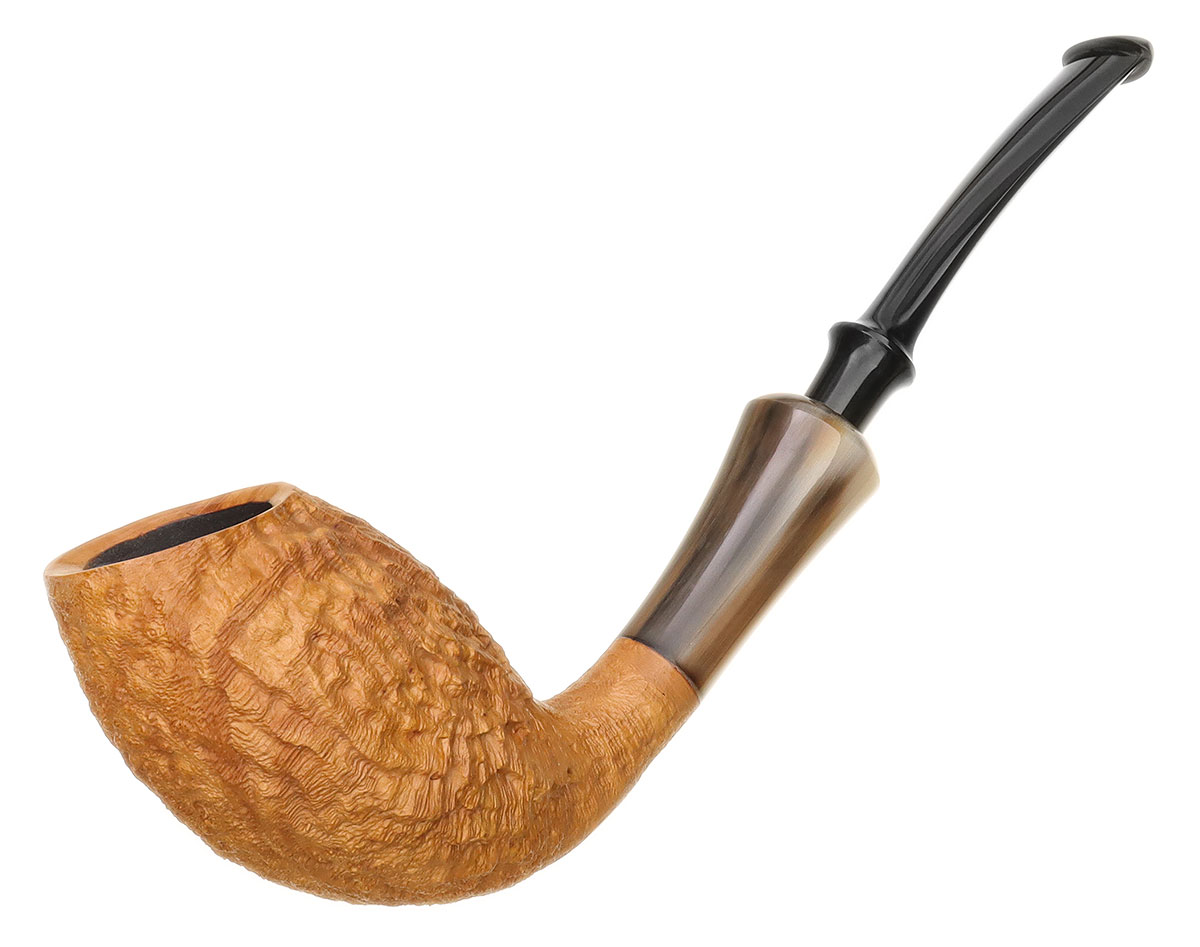 Il Cerchio Natural Sandblasted Bent Egg with Horn