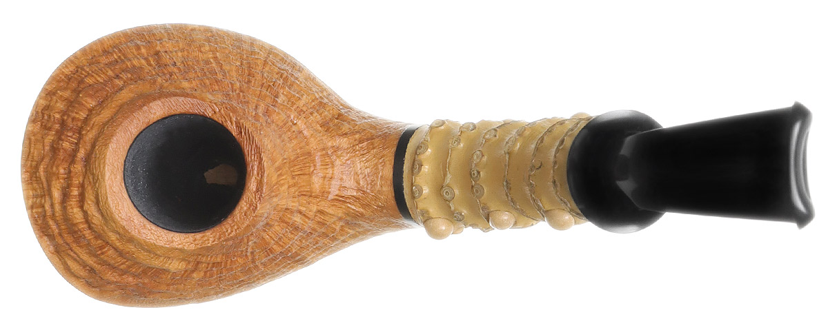 Il Cerchio Natural Partially Sandblasted Volcano with Bamboo and Boxwood