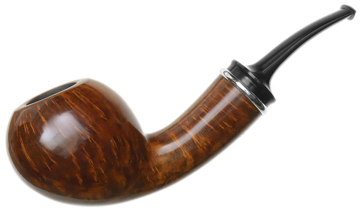 rice tobacco Smooth Acorn with Silver Tobacco Pipe