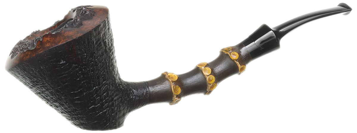 Trey Rice Sandblasted Bent Dublin Sitter with Bamboo