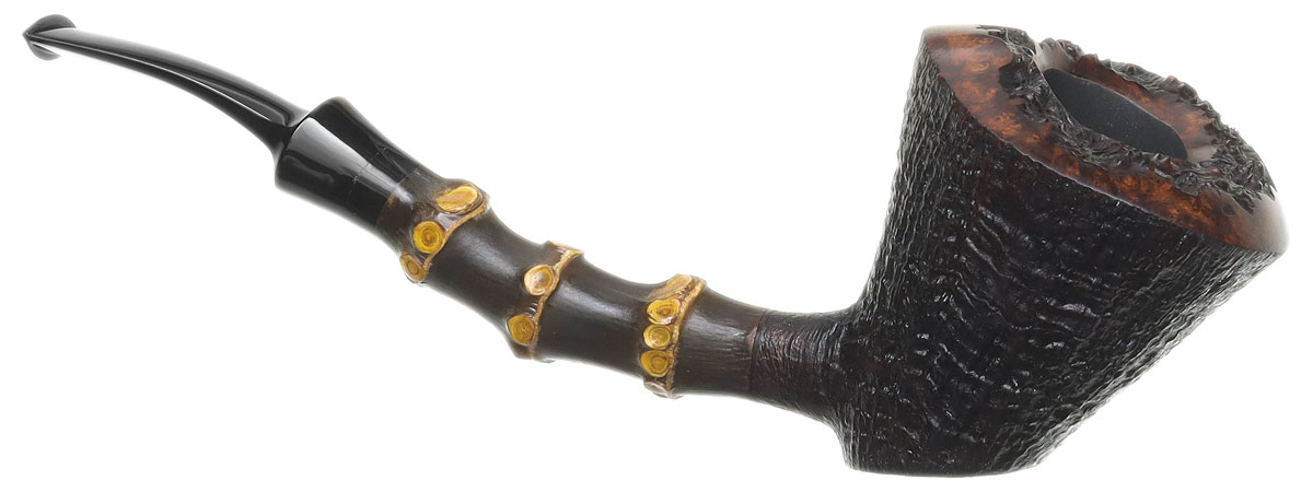 Trey Rice Sandblasted Bent Dublin Sitter with Bamboo
