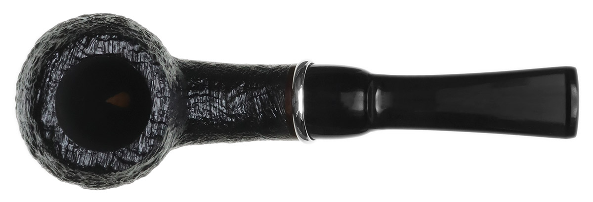 GH Zhang Dark Sandblasted Bent Apple with Silver (Ping Zhan) (08) (2023)