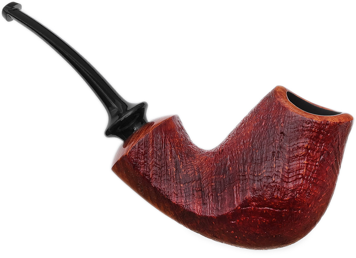 GH Zhang Red Sandblasted Bent Brandy (Ping Zhan) (11) (2024)