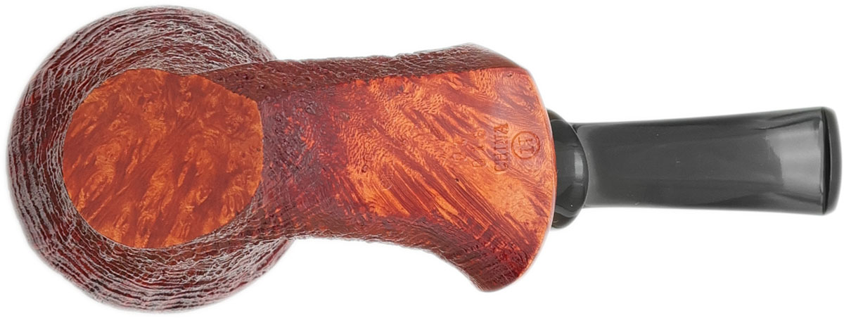 GH Zhang Red Sandblasted Bent Dublin Sitter (Jared Coles) (01)