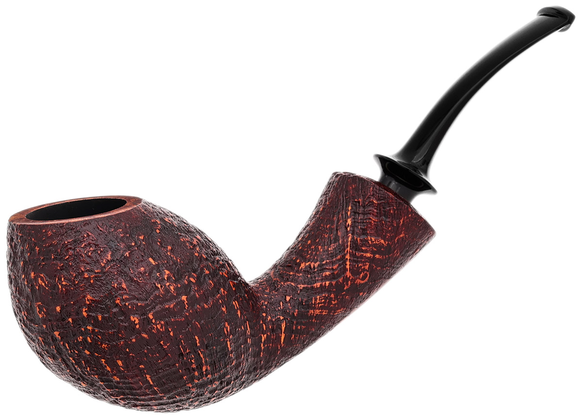 GH Zhang Red Sandblasted Bent Egg (Alex Florov) (01)