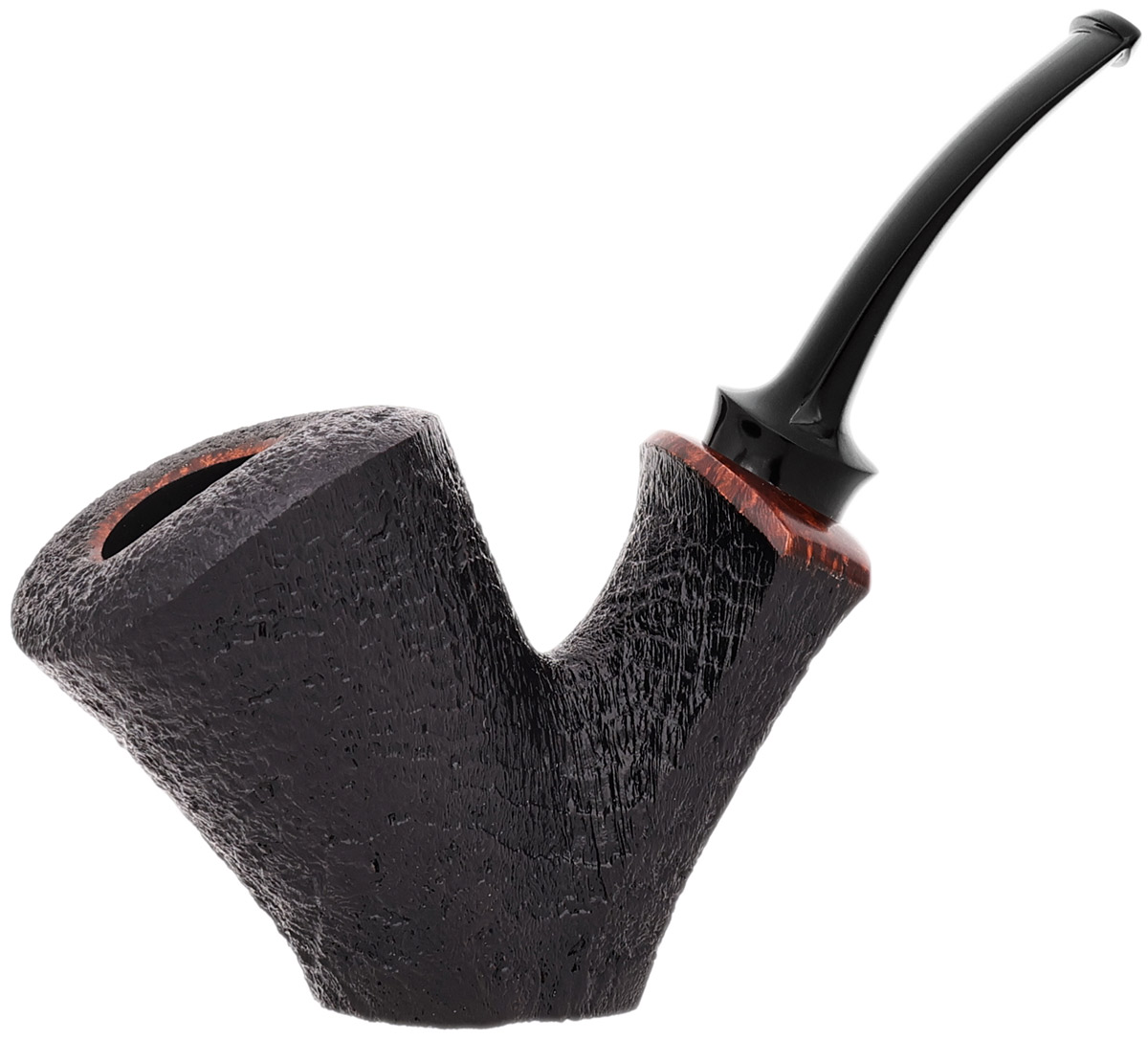 GH Zhang Dark Sandblasted Bent Dublin Sitter (Jared Coles) (01)