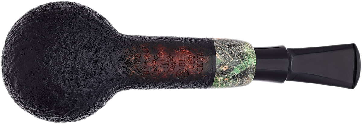 GH Zhang Dark Sandblasted Billiard with Buckeye Burl (Valeriy Shevchenko) (01)