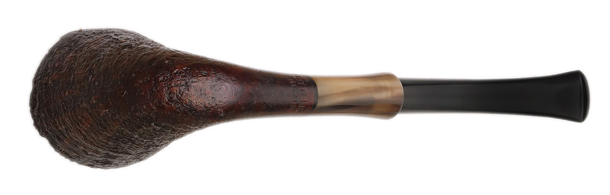 Bruno Nuttens Handmade Sandblasted Bent Dublin with Horn (A)