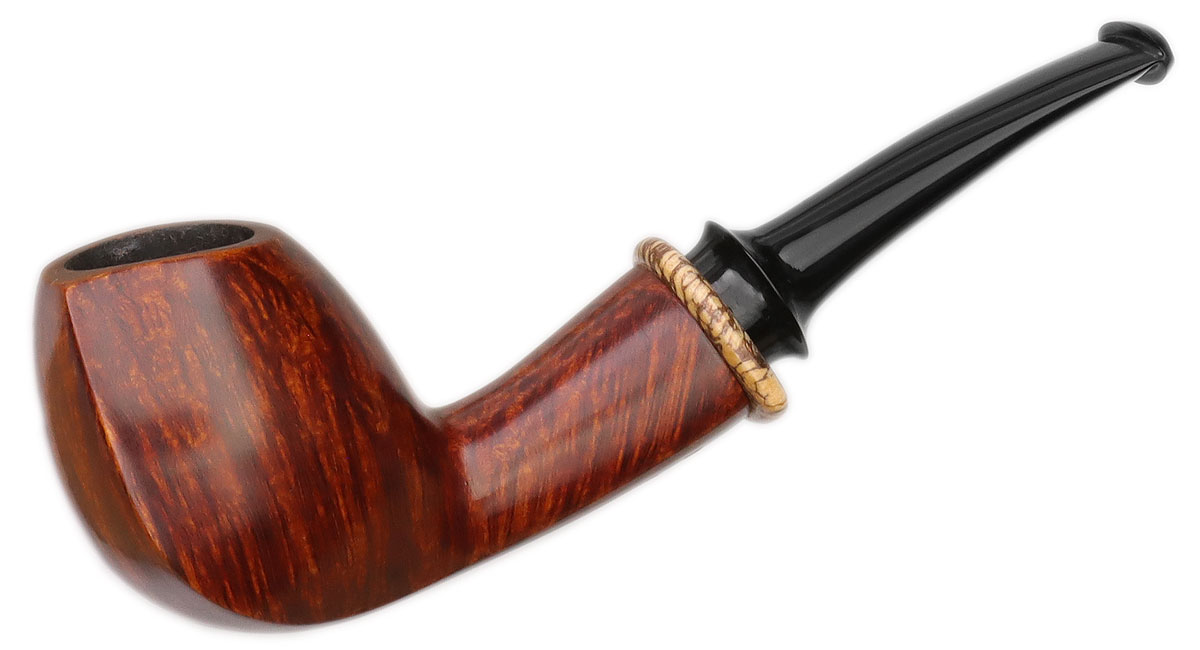 Bruno Nuttens Handmade Smooth Bent Egg with Spalted Guava (AA)