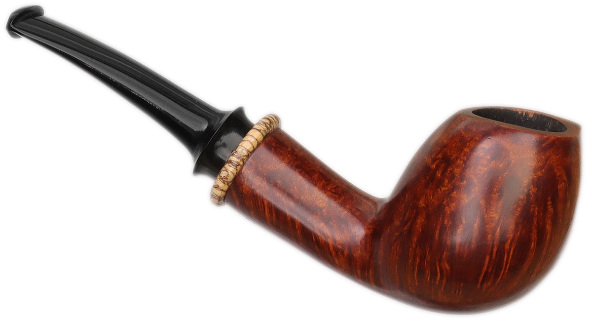 Bruno Nuttens Handmade Smooth Bent Egg with Spalted Guava (AA)