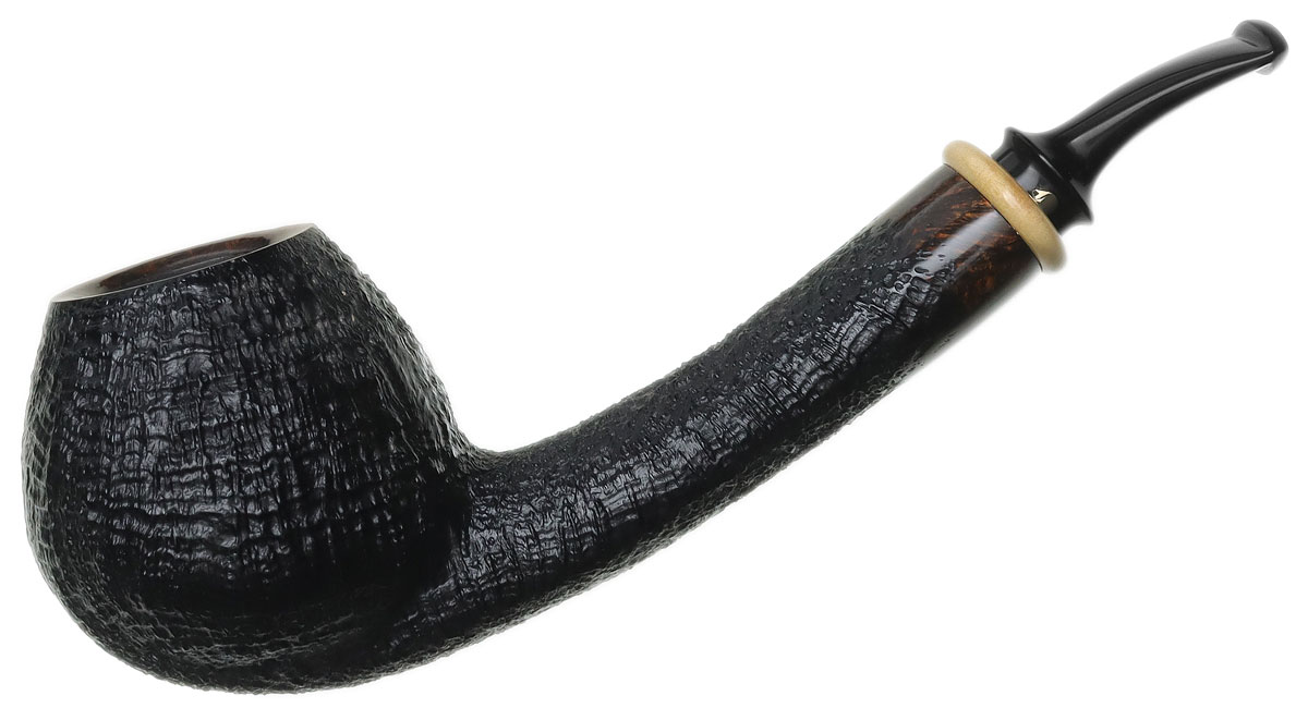 Tine Balleby Sandblasted Long Shank Bent Apple with Boxwood