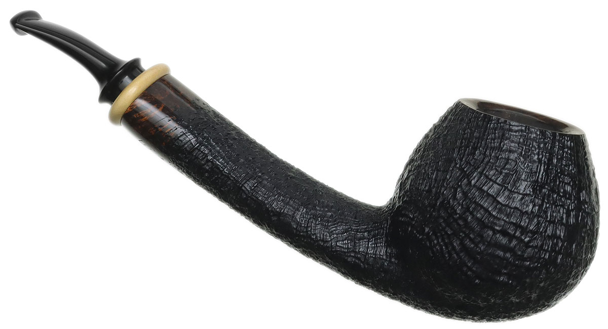 Tine Balleby Sandblasted Long Shank Bent Apple with Boxwood