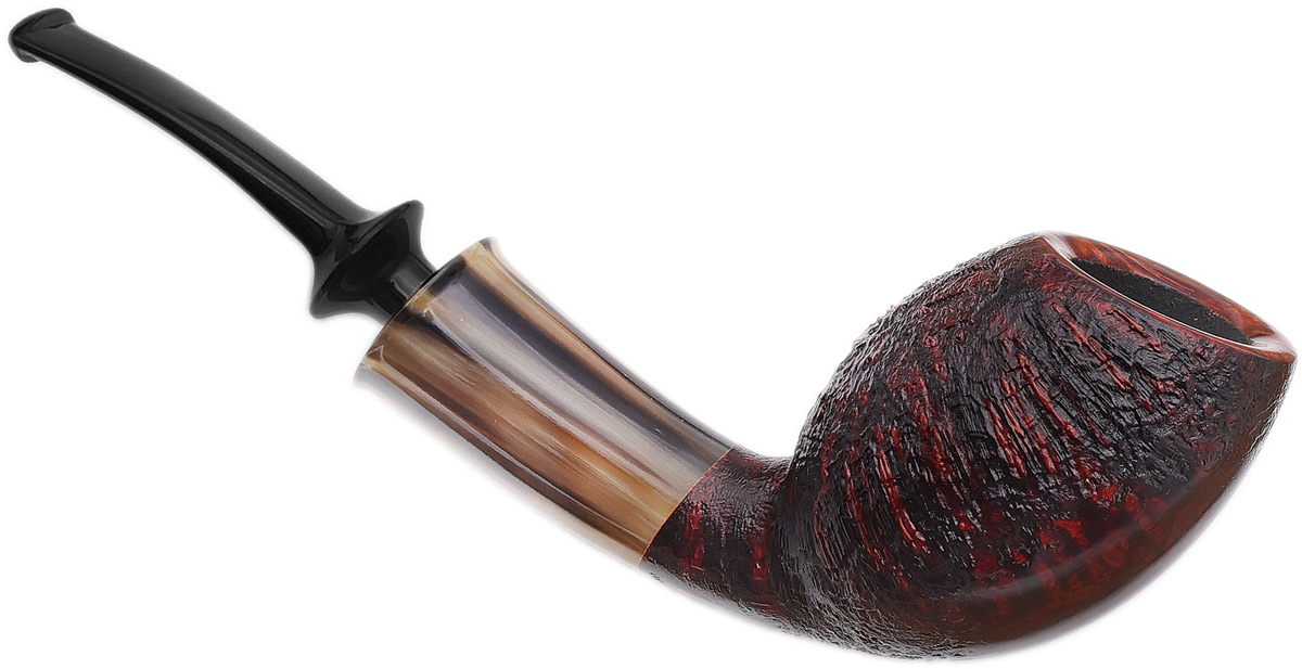 J. Mouton Sandblasted Bent Egg with Horn