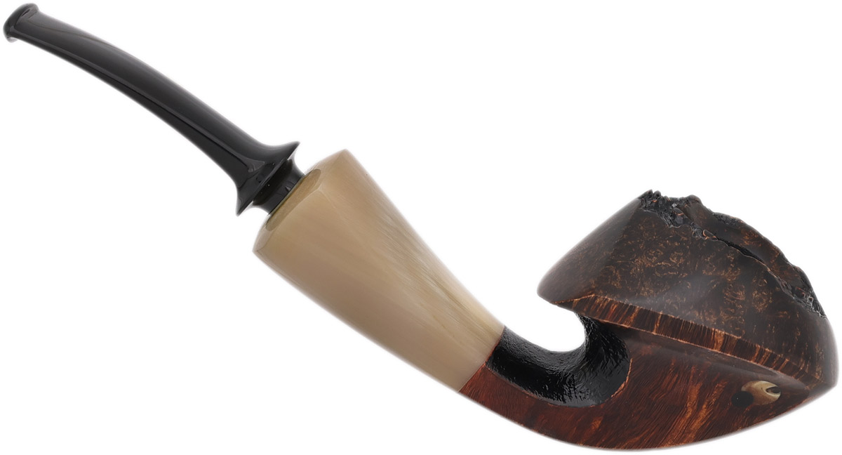 J. Mouton Partially Sandblasted Hiroyuki Tokutomi Tribute Mushroom with Horn (with Tamper)