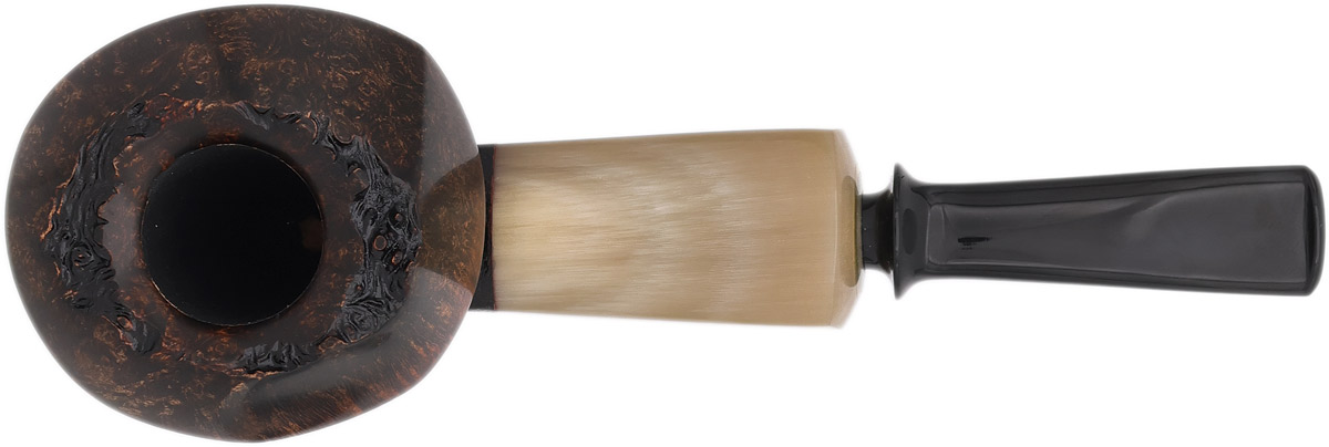 J. Mouton Partially Sandblasted Hiroyuki Tokutomi Tribute Mushroom with Horn (with Tamper)