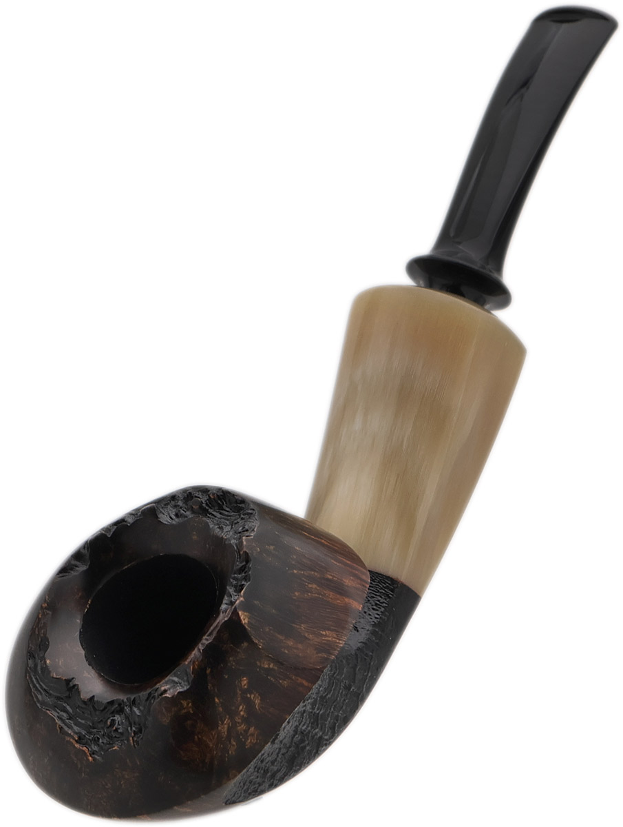 J. Mouton Partially Sandblasted Hiroyuki Tokutomi Tribute Mushroom with Horn (with Tamper)