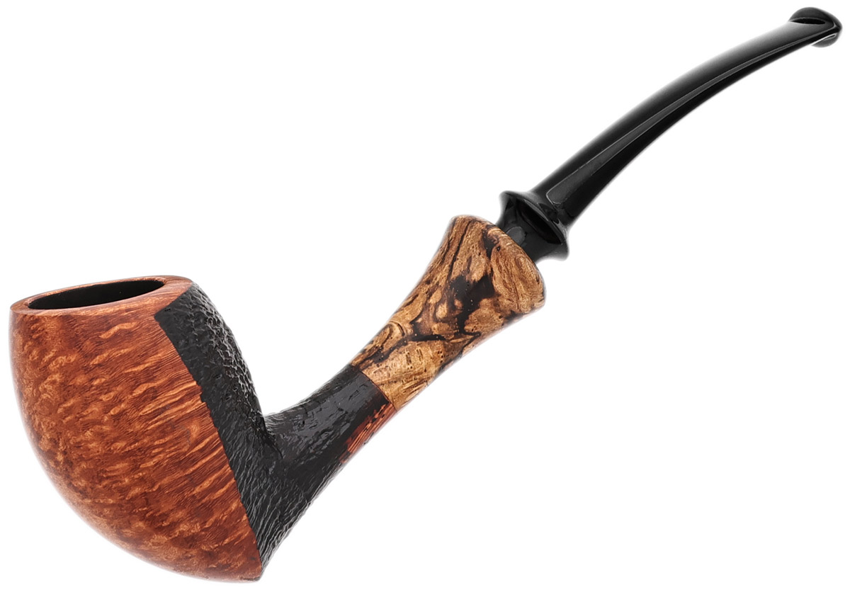 J. Mouton Partially Sandblasted Shield with Oak Burl