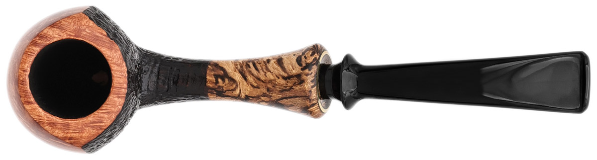 J. Mouton Partially Sandblasted Shield with Oak Burl