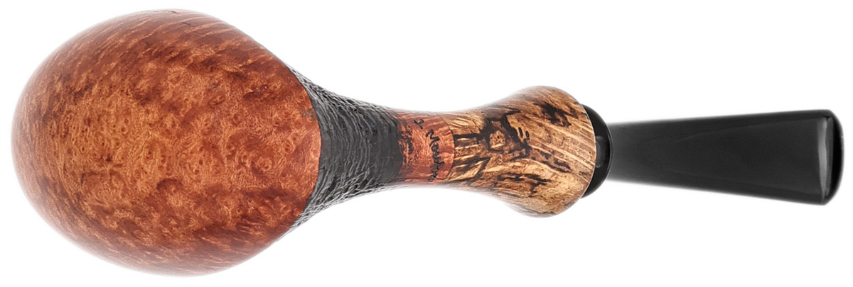 J. Mouton Partially Sandblasted Shield with Oak Burl