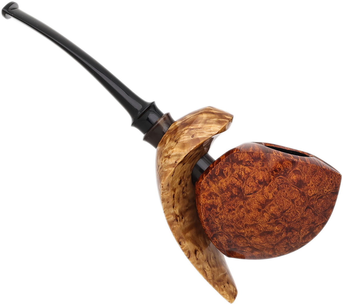 Brighton James Smooth Pierced Coma Fugu with Masur Birch and Horn