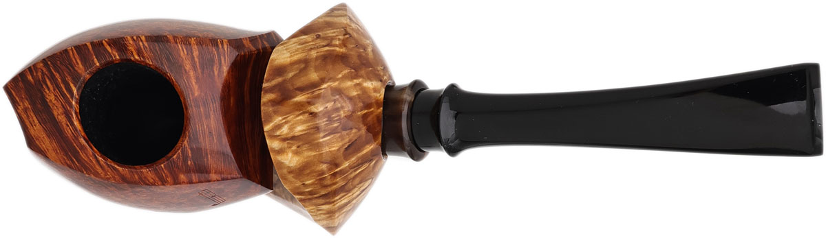 Brighton James Smooth Pierced Coma Fugu with Masur Birch and Horn