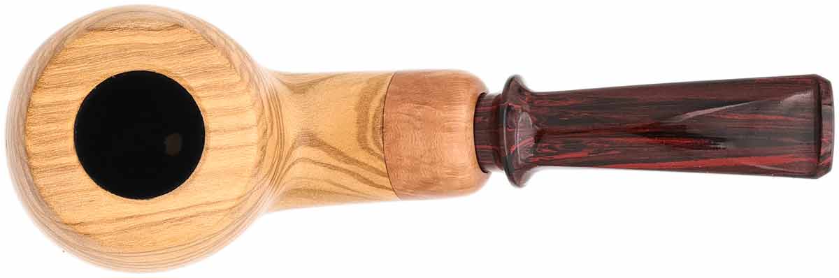 Austin Quinlan Smooth Olivewood Bent Apple with Briar