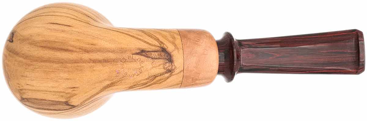 Austin Quinlan Smooth Olivewood Bent Apple with Briar