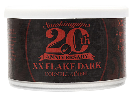 Cornell & Diehl Smokingpipes 20th Anniversary Blend: XX Flake Dark 2oz