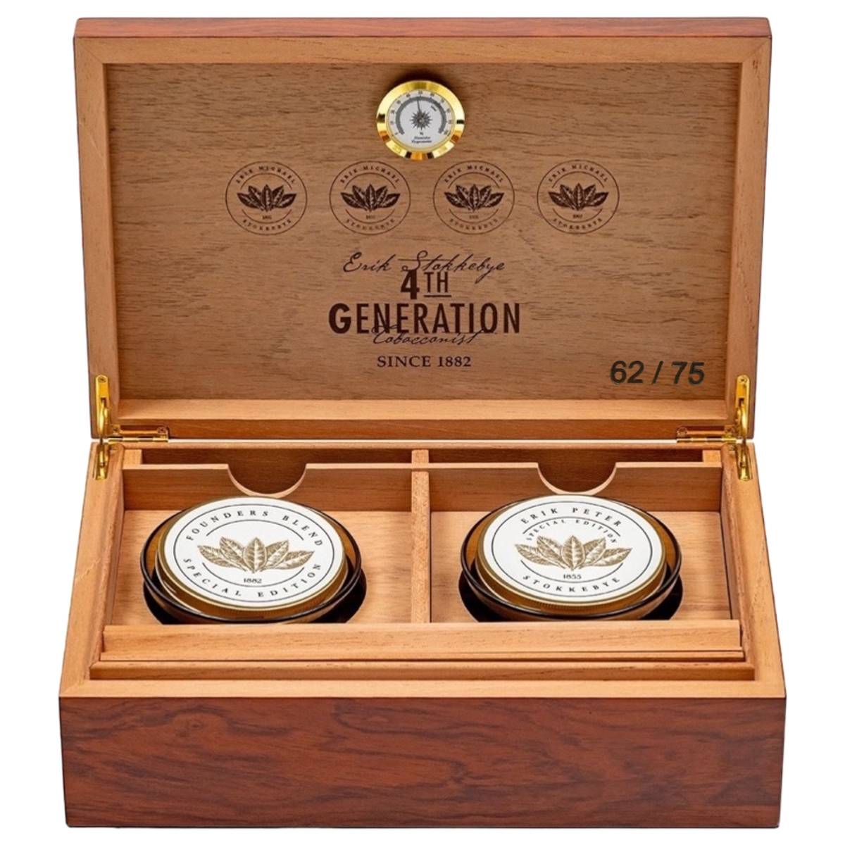 Erik Stokkebye 4th Generation Erik Stokkebye 4th Generation Pipe Tobacco Humidor Rosewood (with 1855 and 1882 Tobacco Blends)