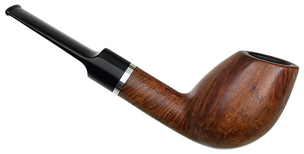 Danish Estate Kjeld Sorensen (Red Hat) Smooth Bent Egg with Silver (9mm)