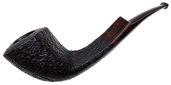 Danish Estates: Niels Bro (Kai Nielsen) Sandblasted Paneled Horn (9mm)  Tobacco Pipe