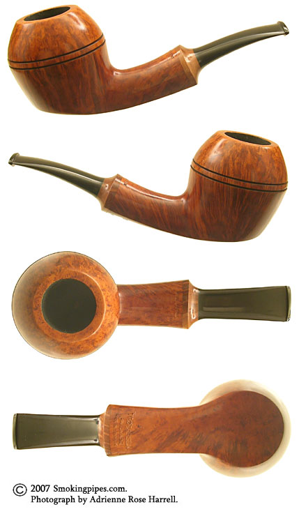 Danish Estate W.O Larsen Smooth Asymetrical Bulldog with Exotic Wood Ferrule (6) (Unsmoked)