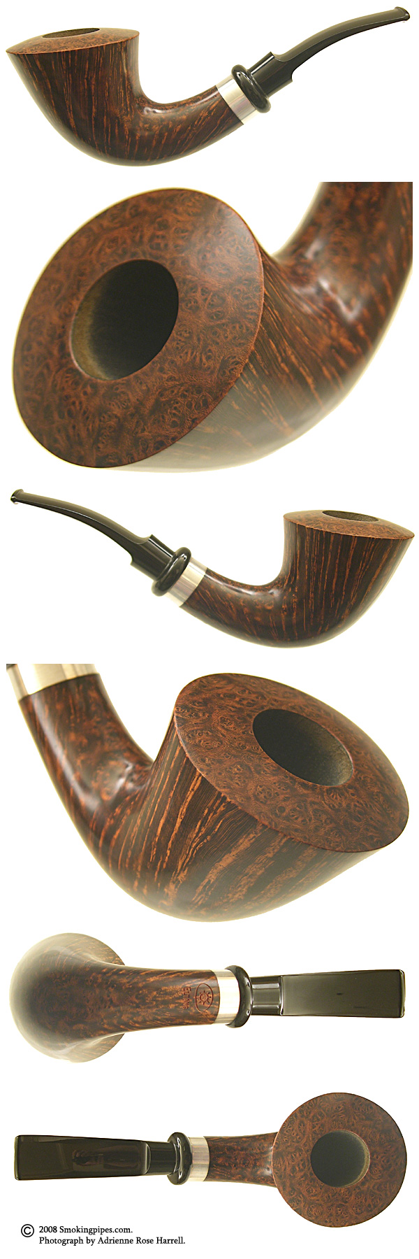 Danish Estate Tom Eltang Bent Dublin with Silver Band (Sun) (Unsmoked)
