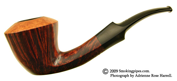 Danish Estates: Karl Erik Silver Smooth Bent Dublin Tobacco Pipe