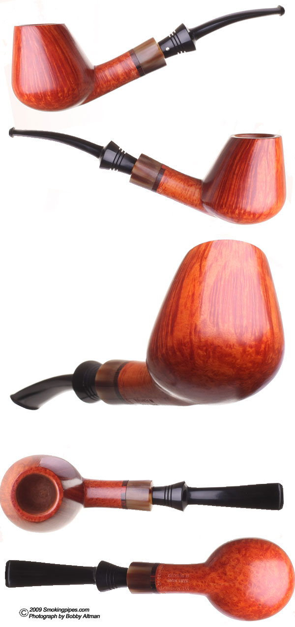 Danish Estate Kai Nielsen Jewel of Denmark Bent Brandy with Horn Ferrule (Unsmoked)