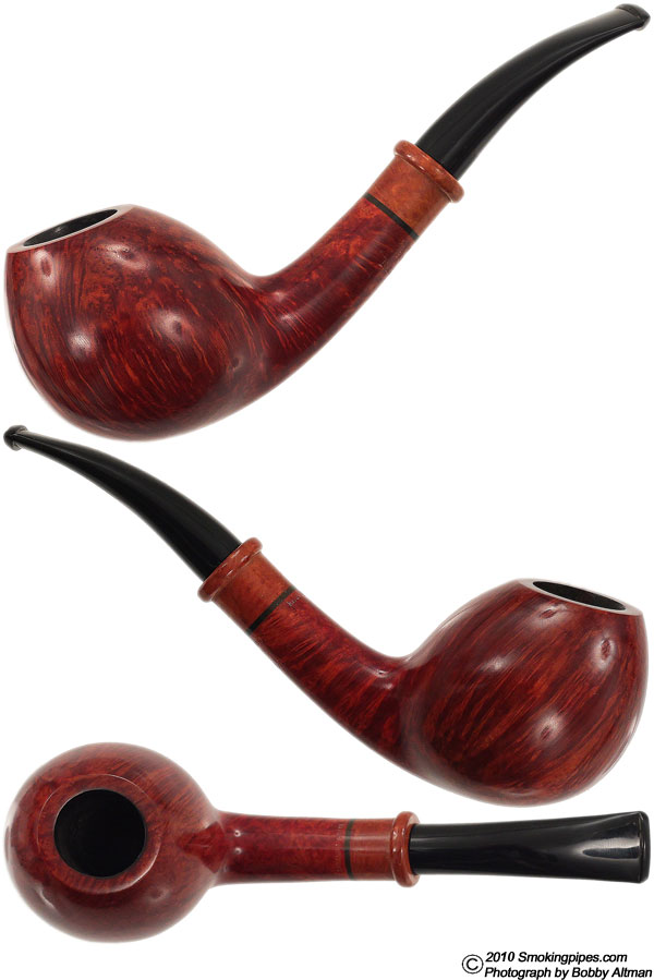 Danish Estate W.O. Larsen Straight Grain Bent Egg with Briar Extension (F)