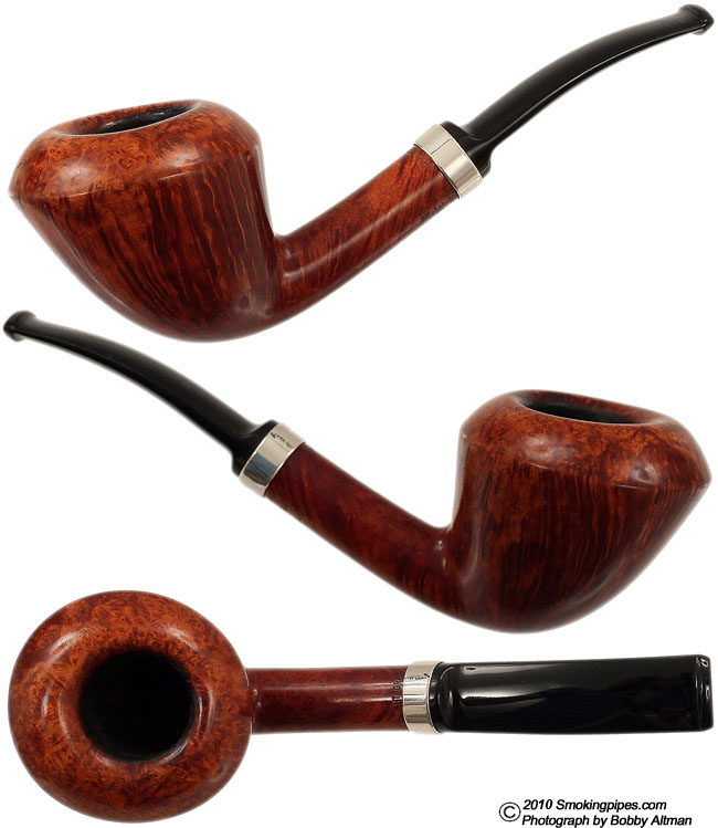 Danish Estate W. O. Larsen Straight Grain Bent Dublin with Silver Band (4)