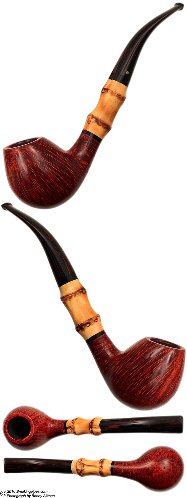 Danish Estate Kai Nielsen Straight Grain Bent Egg with Bamboo (Unsmoked)