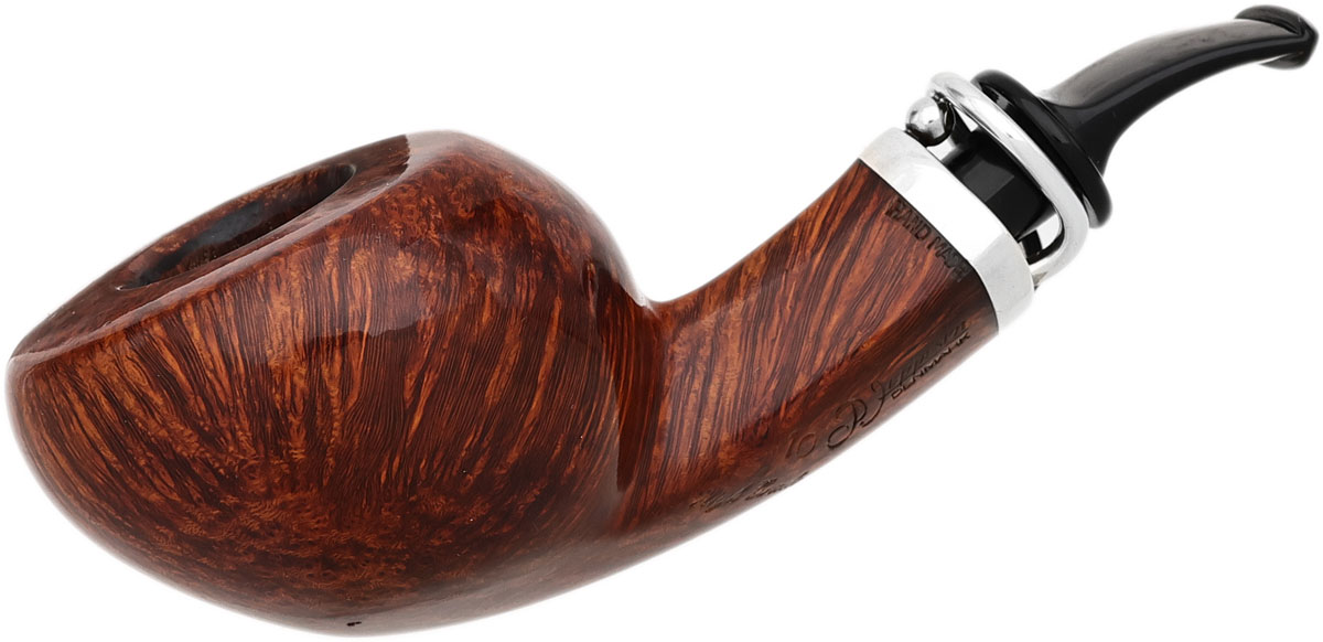 Danish Estate P. Jeppesen Handmade High Grade Bent Brandy with Silver (10)