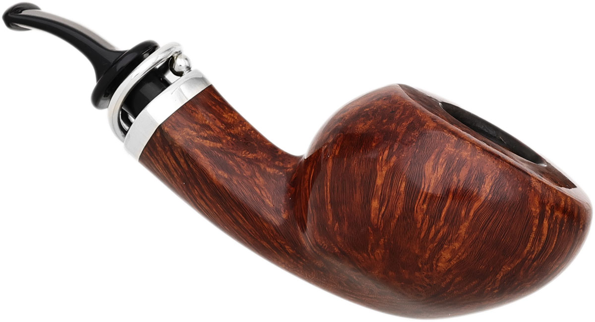 Danish Estate P. Jeppesen Handmade High Grade Bent Brandy with Silver (10)
