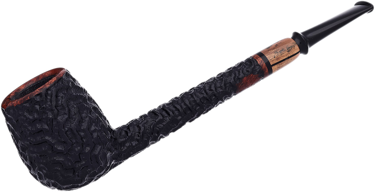 Danish Estate Mike Sebastian Bay Rusticated Pencil Shank Billiard with Mammoth (Unsmoked)