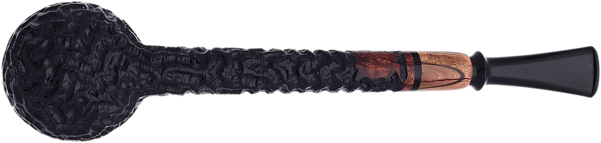 Danish Estate Mike Sebastian Bay Rusticated Pencil Shank Billiard with Mammoth (Unsmoked)