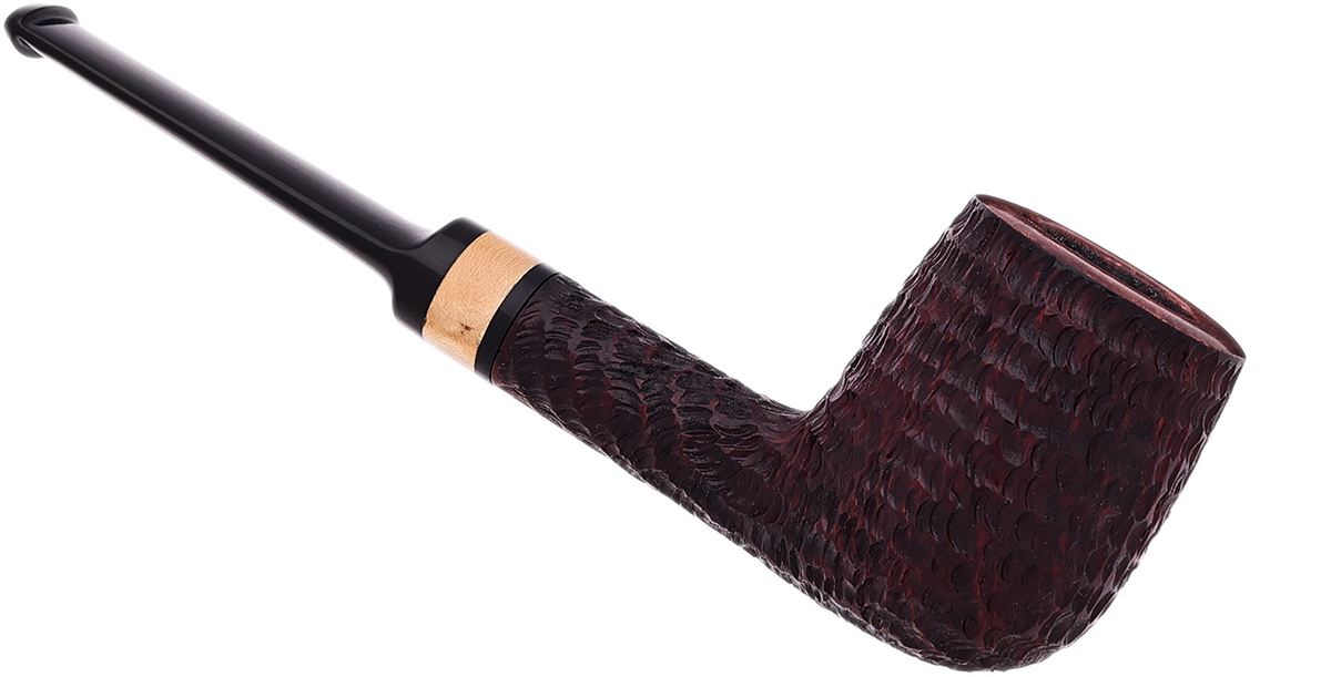 Danish Estate Brian Madsen Rusticated Billiard with Box Elder Burl (Unsmoked)