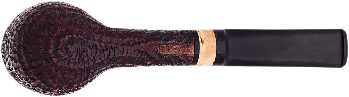 Danish Estate Brian Madsen Rusticated Billiard with Box Elder Burl (Unsmoked)