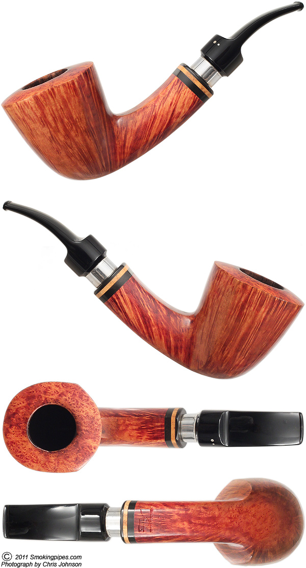 Danish Estate Poul Winslow Smooth Bent Dublin with Silver Mount (B) (9mm)