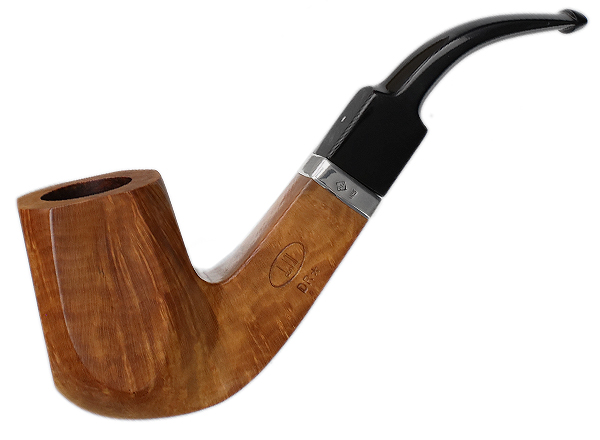 English Estate Dunhill Root Briar Paneled Bent Billiard with 6mm Silver Band (DR) (*) (2008) (Unsmoked)