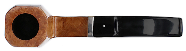English Estate Dunhill Root Briar Paneled Bent Billiard with 6mm Silver Band (DR) (*) (2008) (Unsmoked)