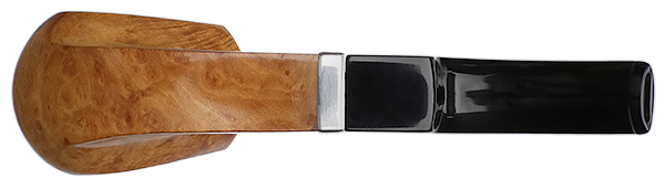English Estate Dunhill Root Briar Paneled Bent Billiard with 6mm Silver Band (DR) (*) (2008) (Unsmoked)