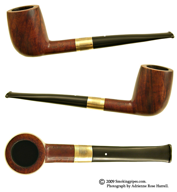English Estate Dunhill Root Briar (104) (4) (R) with 14K 15mm AD Flush Barley Gold Band  (1960)